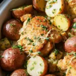 Garlic Parmesan Crockpot Chicken and Potatoes
