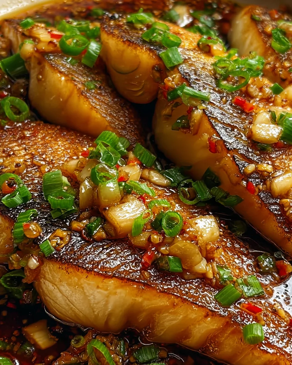 Ginger Onion Fried Sea Bass