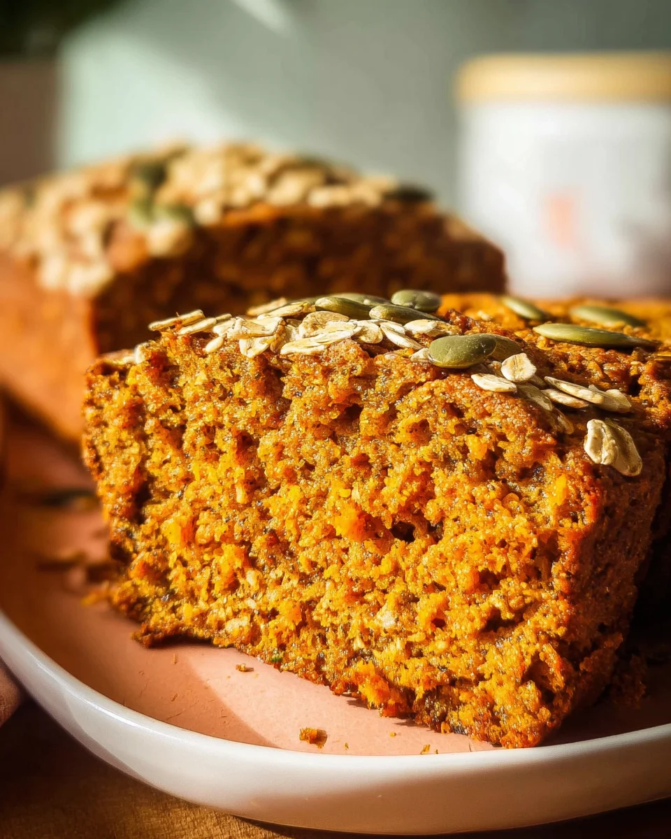 Healthy Pumpkin Oat Bread