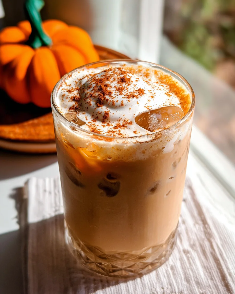 Iced Pumpkin Cream Chai Tea Latte (Starbucks Inspired)