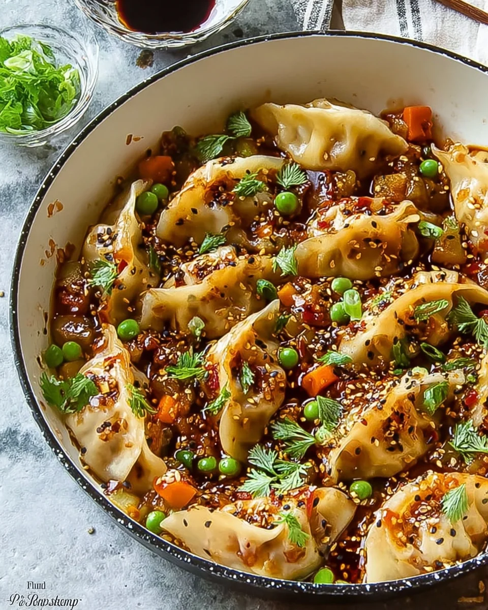 One Pan Dumpling Dinner
