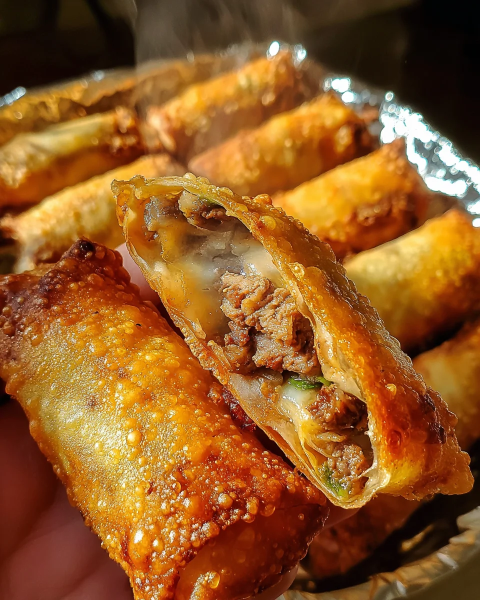 Philly Cheesesteak Egg Roll