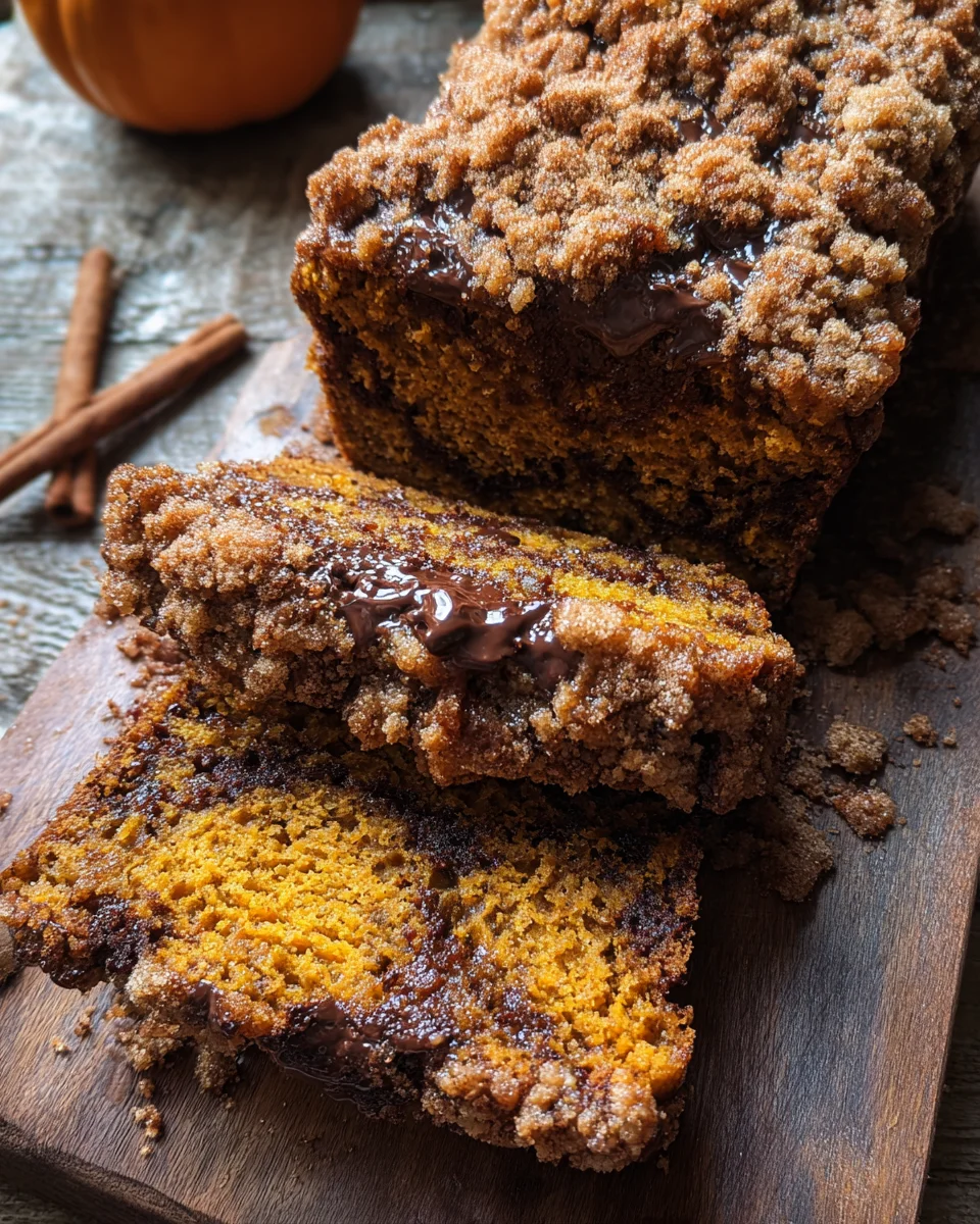 Pumpkin Chocolate Chip Streusel Bread