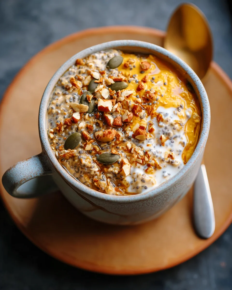 Pumpkin Pie Overnight Oats with Chia