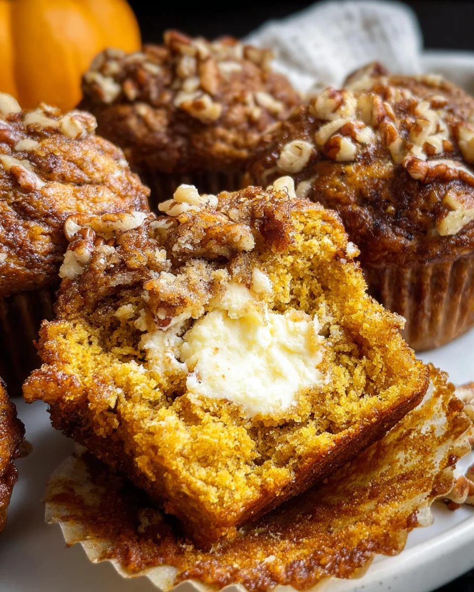 Pumpkin Spice Muffins with Cream Cheese Filling