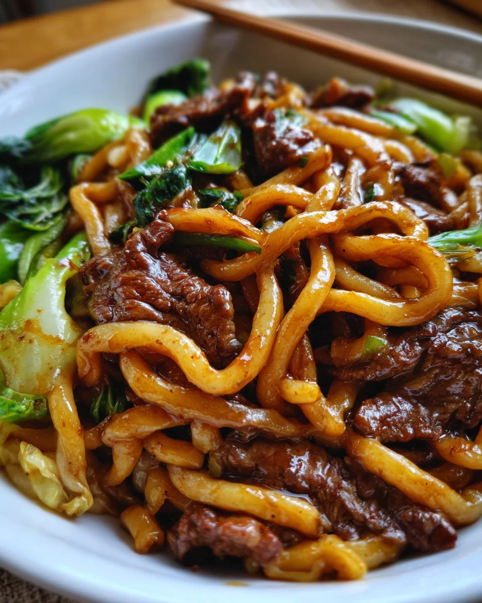 Simple Black Pepper Beef Udon