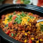 Slow Cooker Taco Casserole