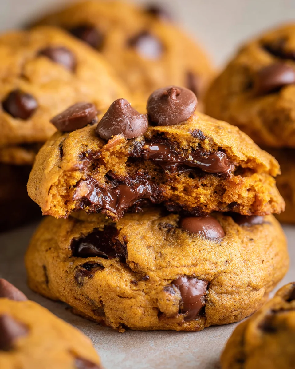 Soft Pumpkin Chocolate Chip Cookies