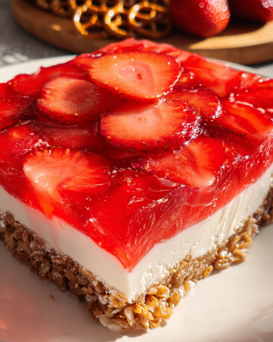 Strawberry Pretzel Jello Salad