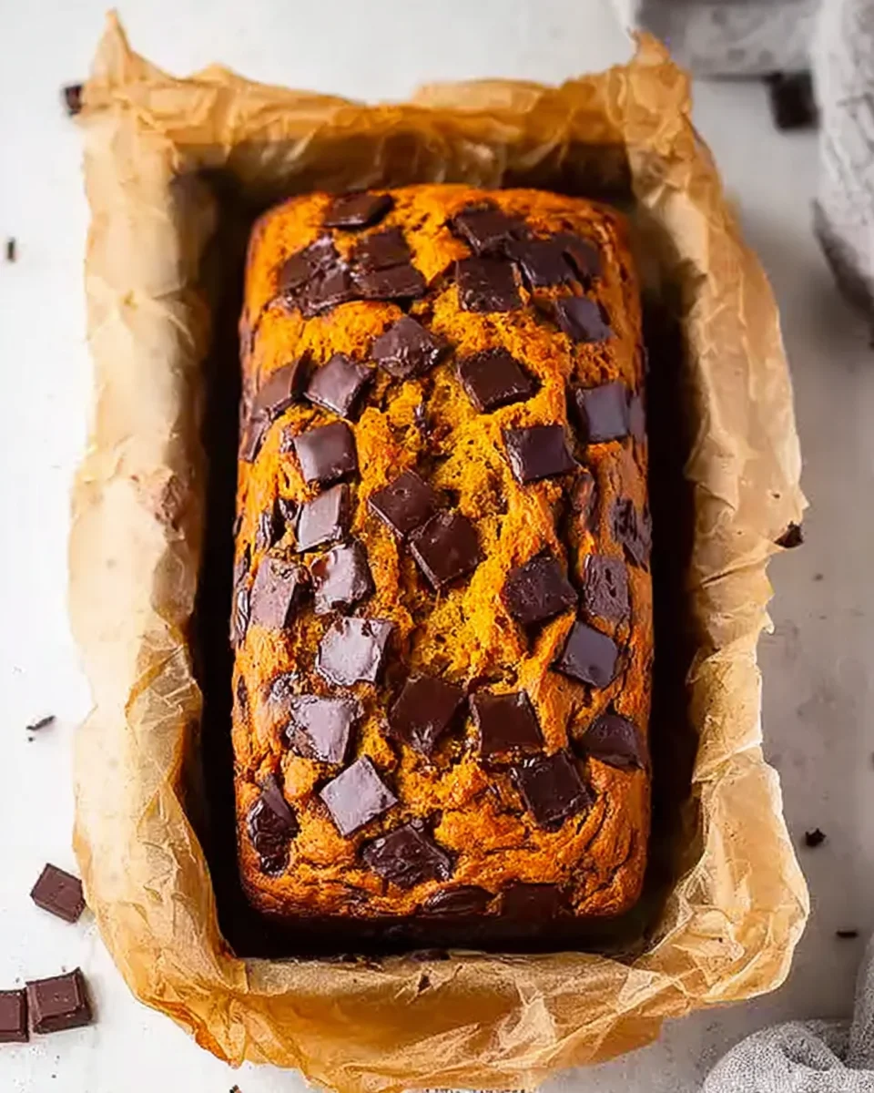 Sweet Pumpkin Banana Chocolate Chip Bread
