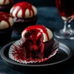 Vampire Bite Halloween Cupcakes
