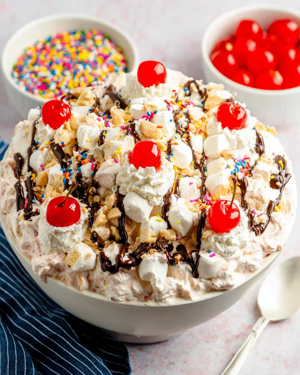 Banana Split Fluff Salad 27 Banana Split Fluff Salad