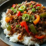 Beef and Pepper Rice Bowl