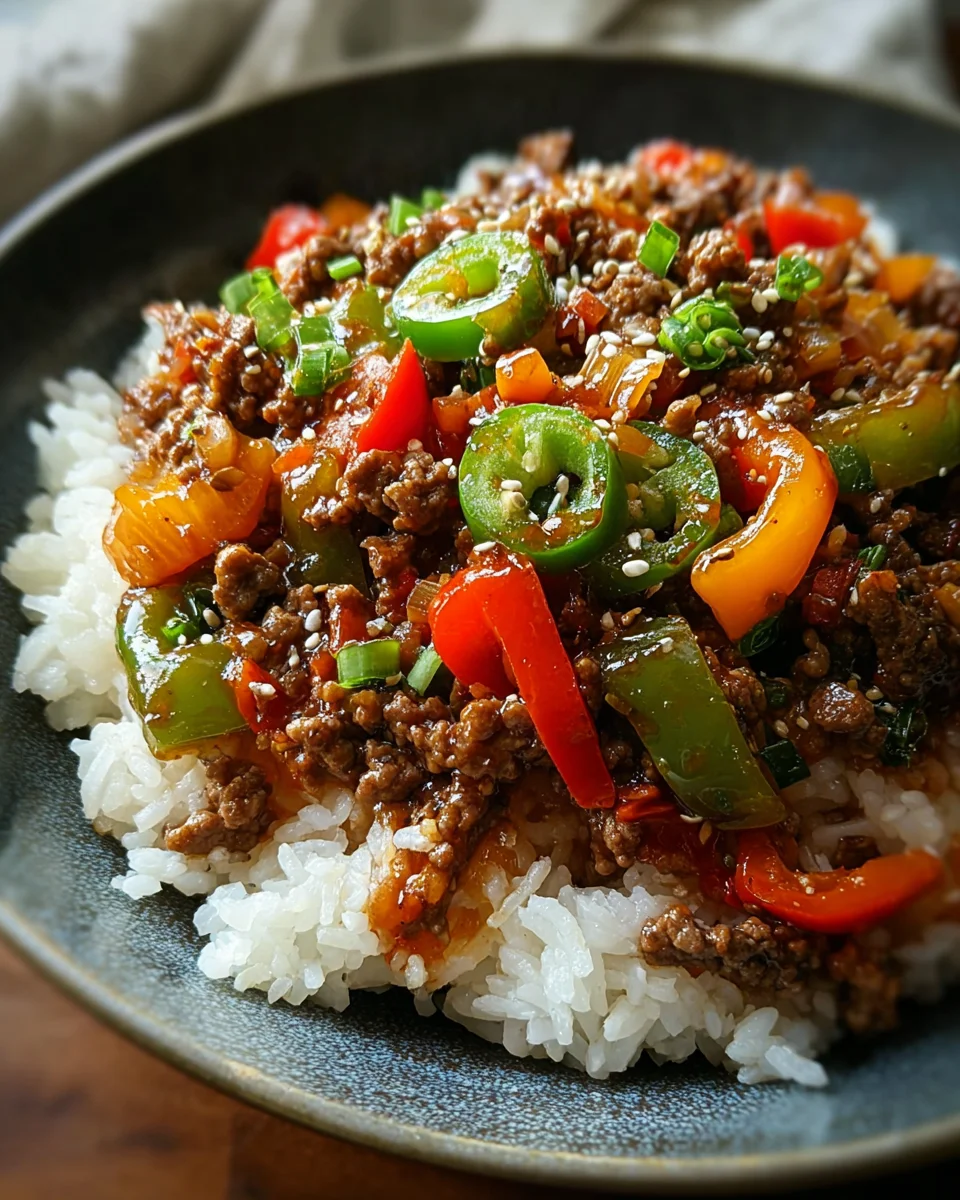 Beef and Pepper Rice Bowl 28 Beef and Pepper Rice Bowl