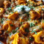 Cheesy Beef Enchilada Tortellini