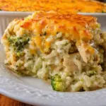Cheesy Chicken Broccoli Rice Casserole