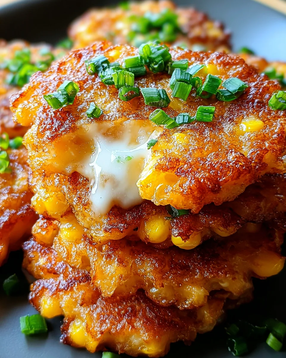 Cheesy Corn Fritters