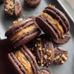 Chocolate Peanut Butter Macarons