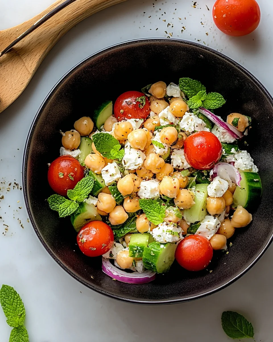 Cottage Cheese and Chickpeas Salad