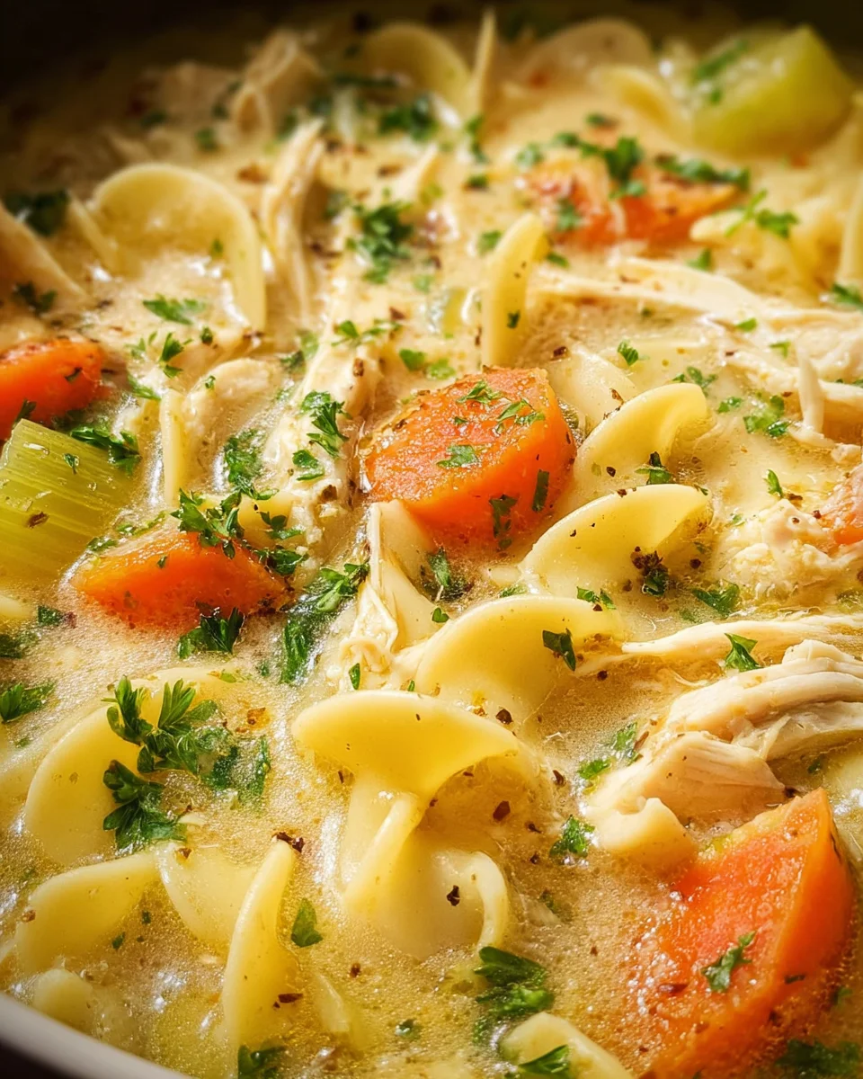 Creamy Chicken Noodle Soup Recipe