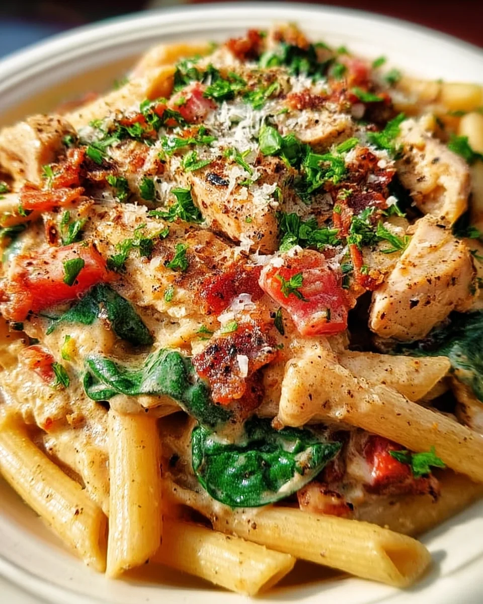 Creamy Chicken Pasta with Bacon 20 Creamy
