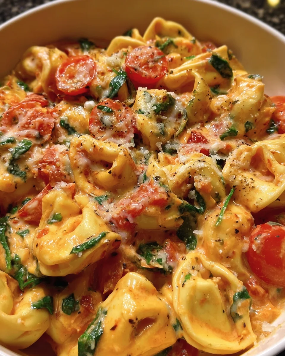 Creamy Tortellini with Tomatoes