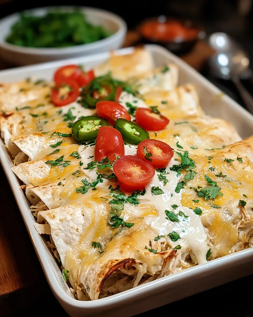 Creamy White Chicken Enchiladas 18 Creamy