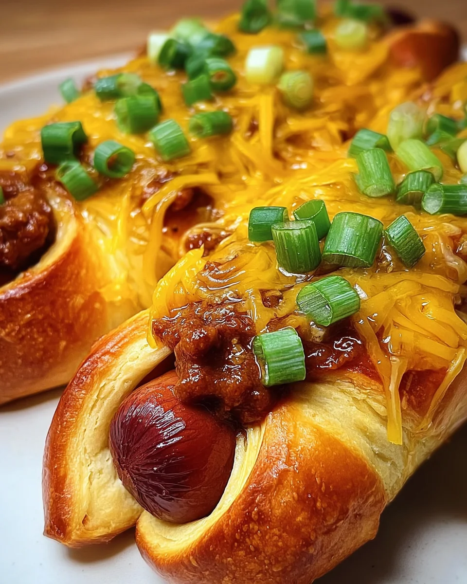 Crescent Roll Chili Dog Delight