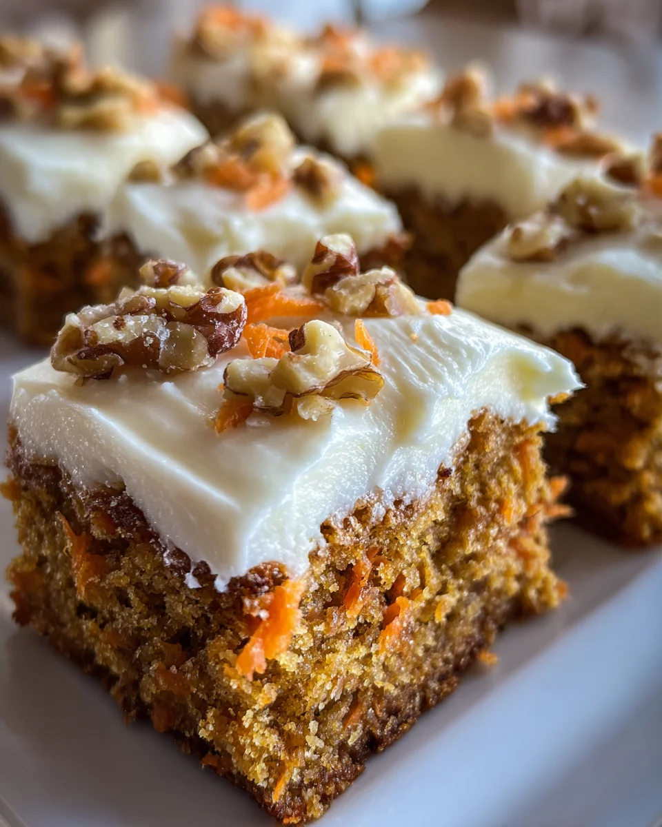 Decadent Carrot Cake Bars with Cream Cheese Frosting