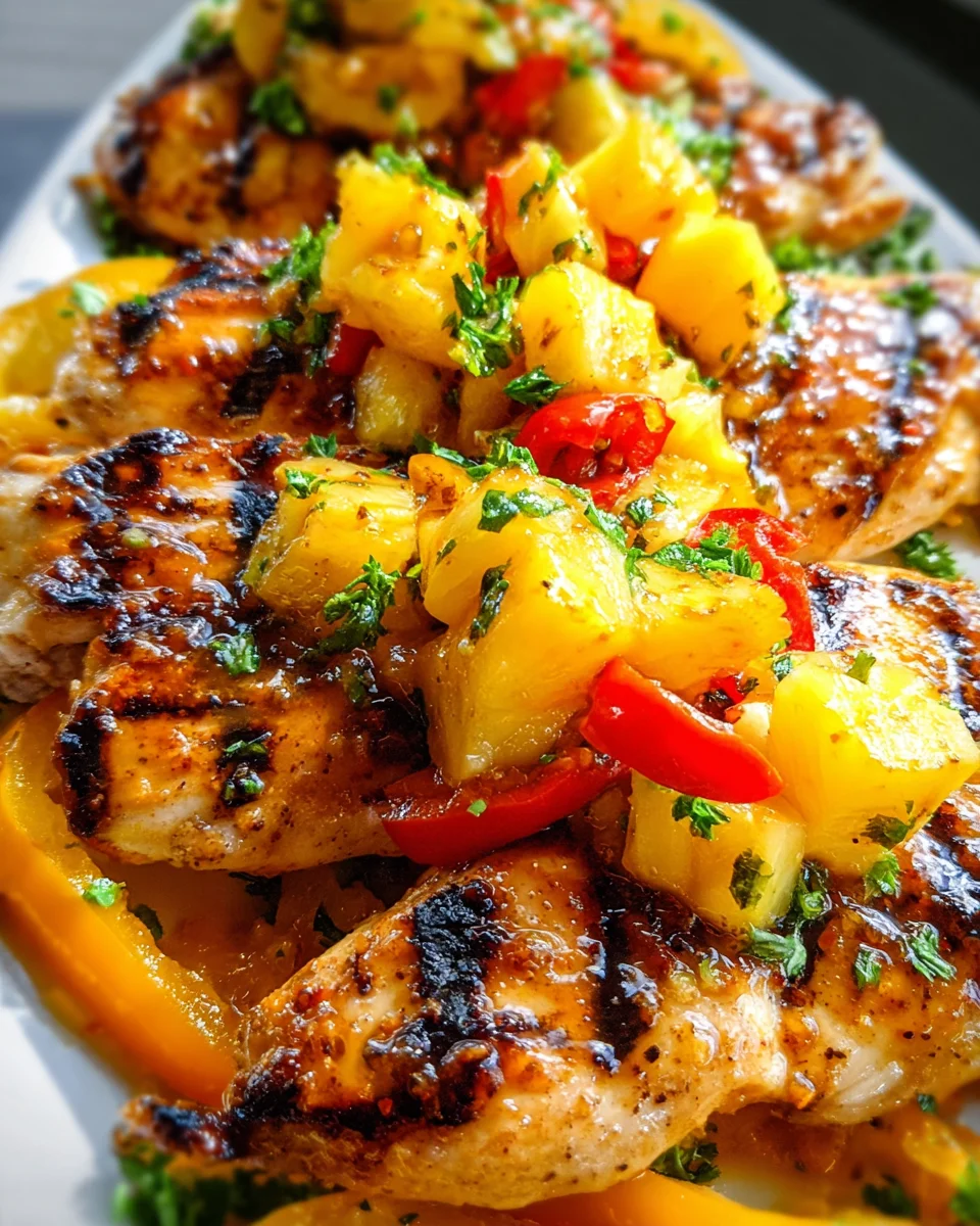 Grilled Mango Pineapple Chicken