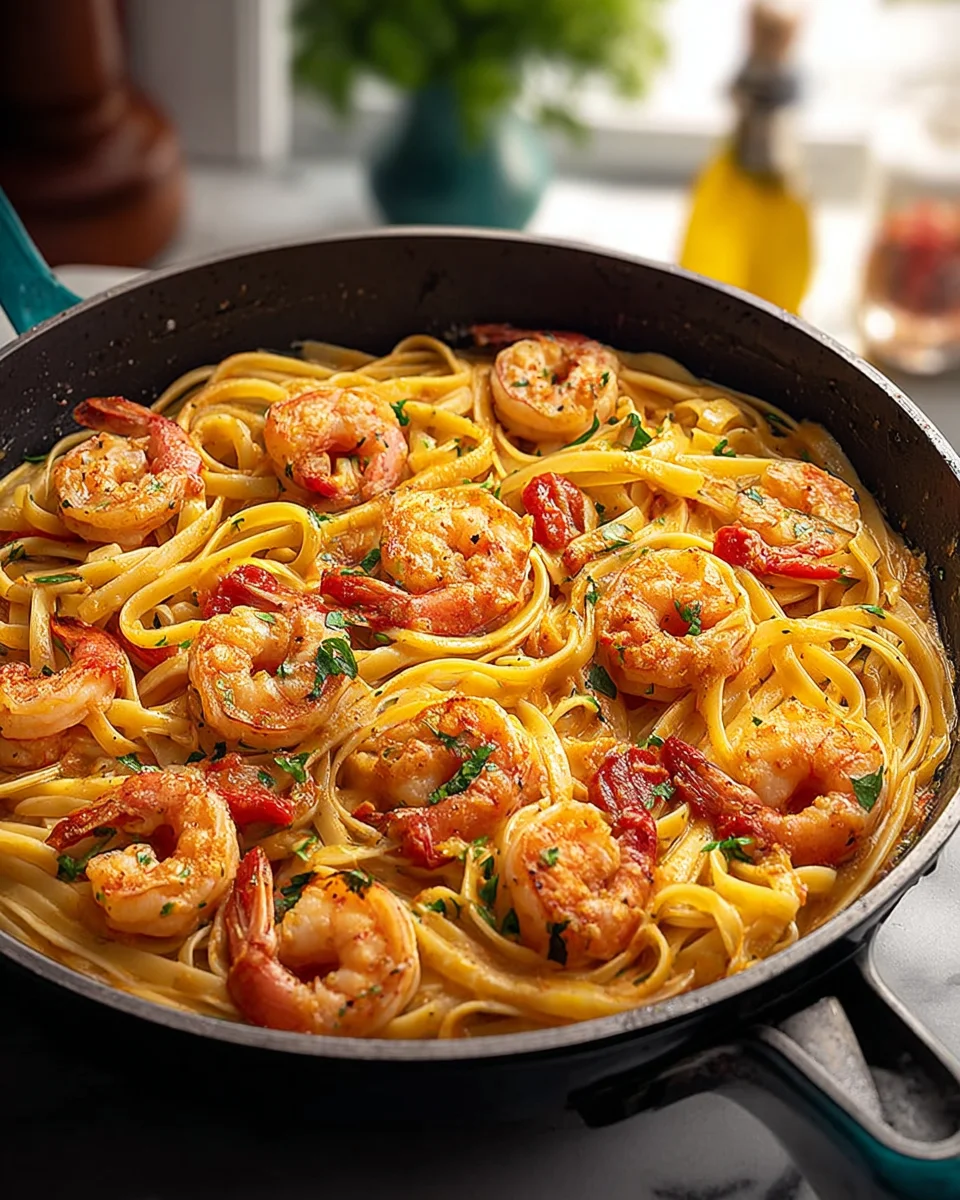 Jamaican Shrimp Pasta