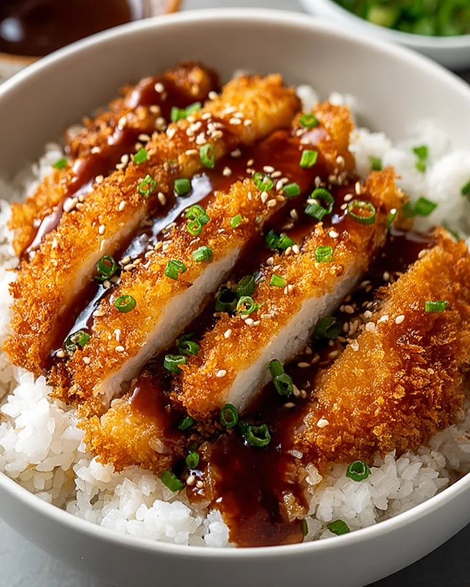 Japanese Katsu Bowls with Tonkatsu Sauce