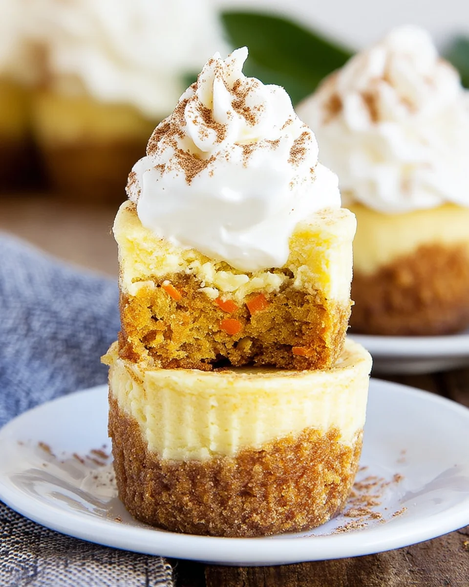 Mini Carrot Cake Cheesecakes