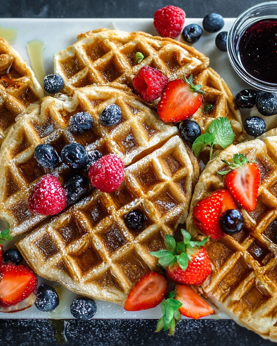 Oatmeal Cottage Cheese Waffles