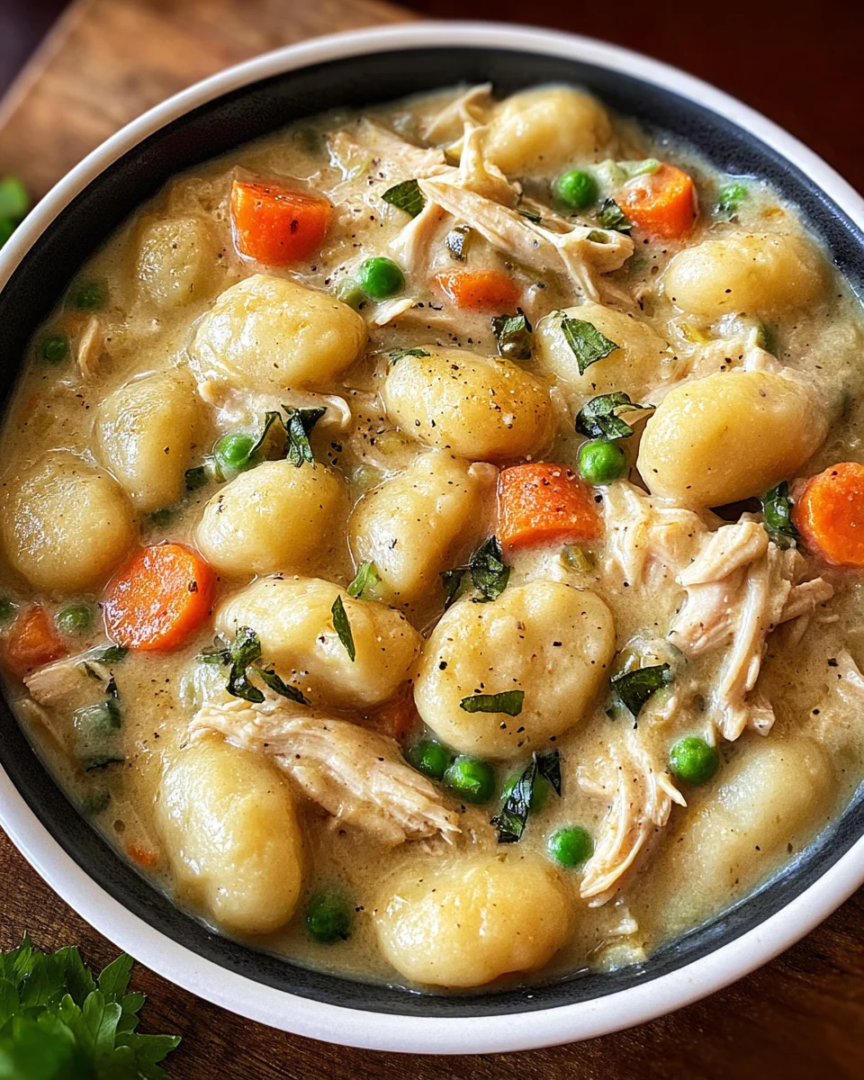 One Pot Gnocchi Chicken Pot Pie