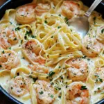 One Pot Shrimp and Crab Alfredo