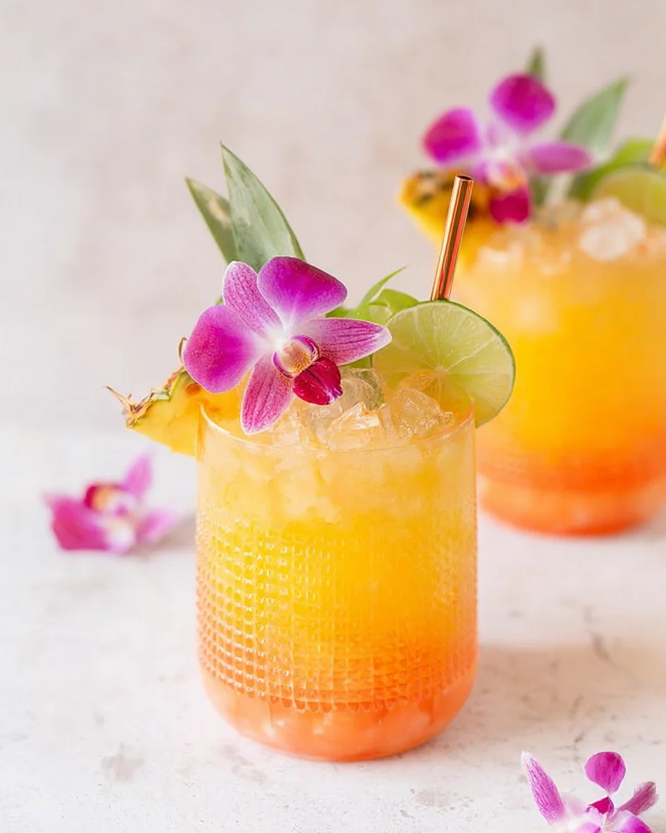 Pineapple Mango Rum Punch Recipe That is Almost too Pretty to Drink