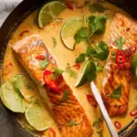 Poached Salmon in Coconut Lime Sauce