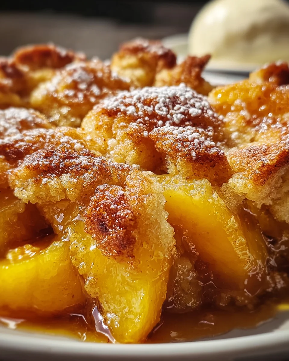 Ridiculously Easy Peach Cobbler