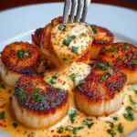 Seared Scallops with Spicy Cajun Cream Sauce