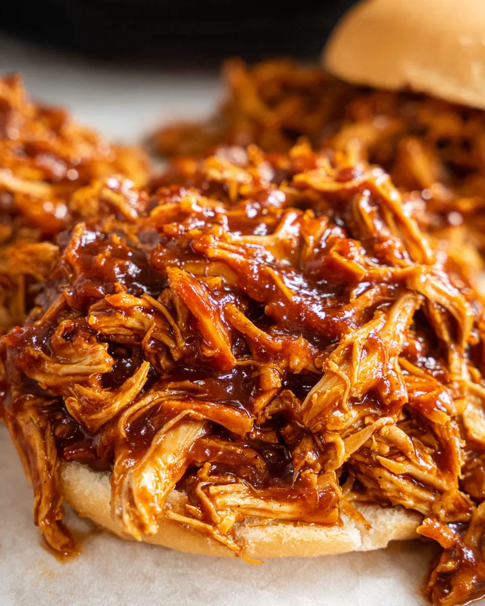 Shredded BBQ Chicken (Crock Pot Recipe)