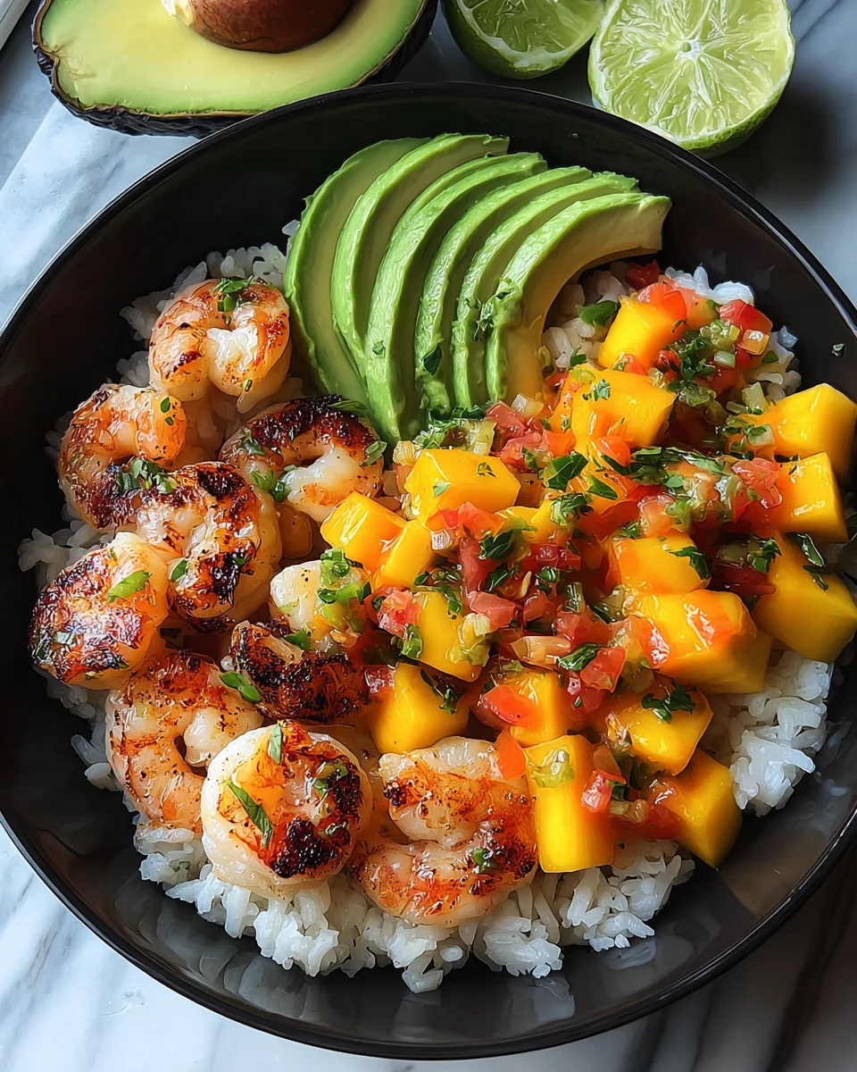Shrimp and Avocado Bowls with Mango Salsa & Lime-Chili Sauce 27 Shrimp and Avocado Bowls with Mango Salsa & Lime-Chili Sauce