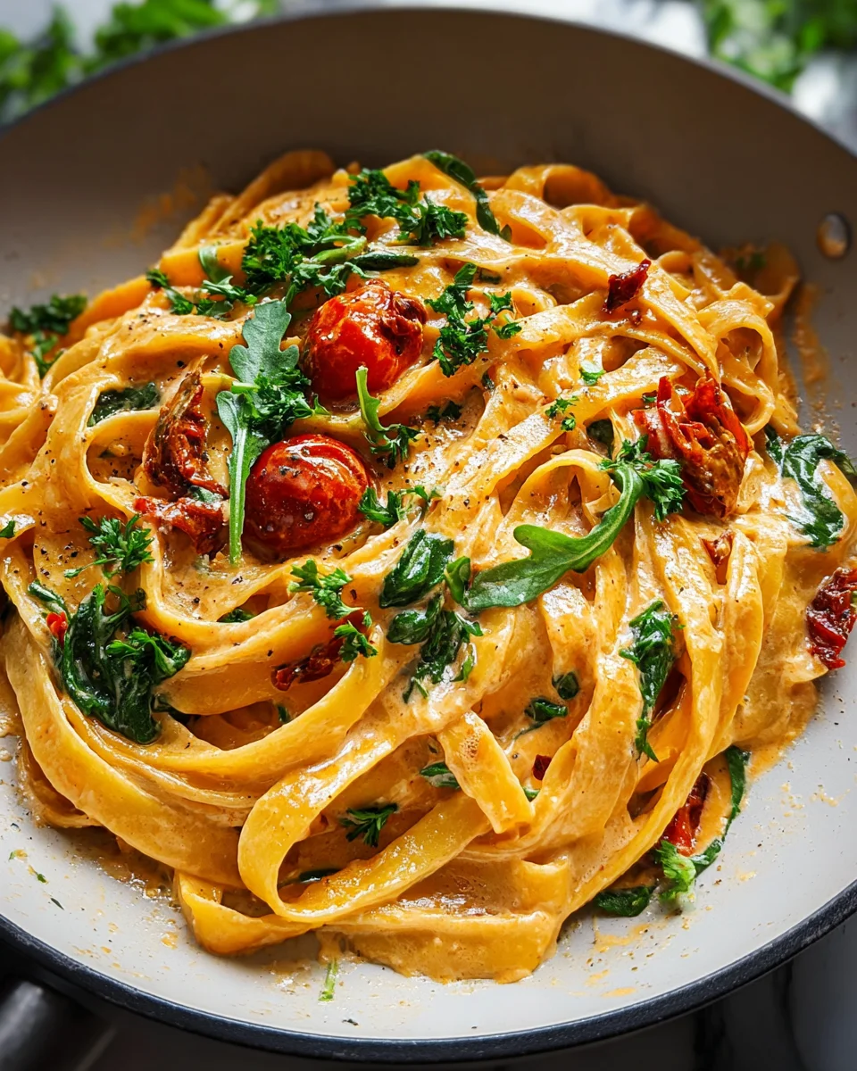 Vegan Creamy Sun Dried Tomato Pasta Recipe