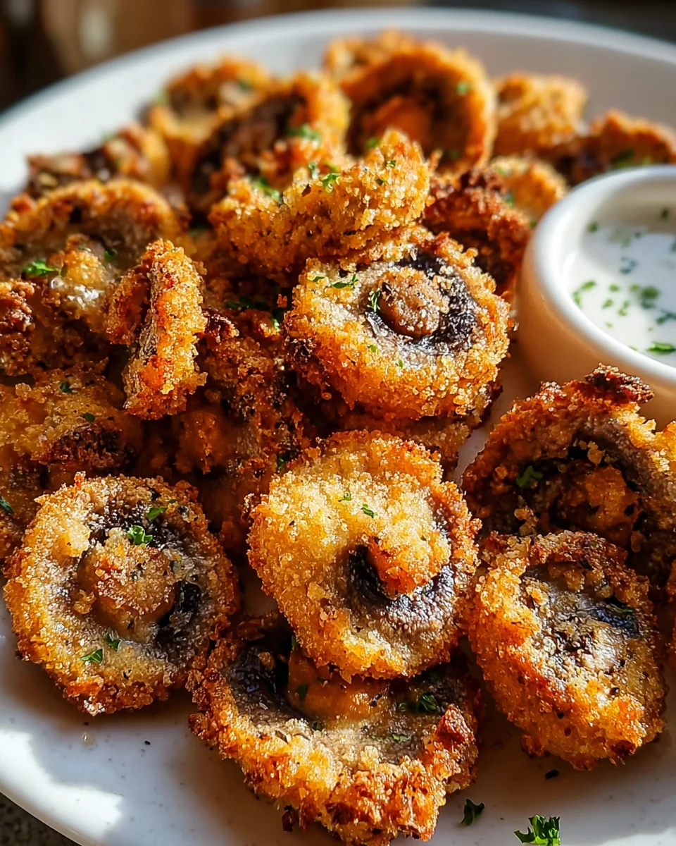 Air Fryer Ranch Mushrooms