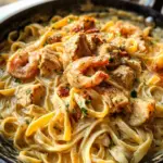 Cajun Chicken and Shrimp Alfredo