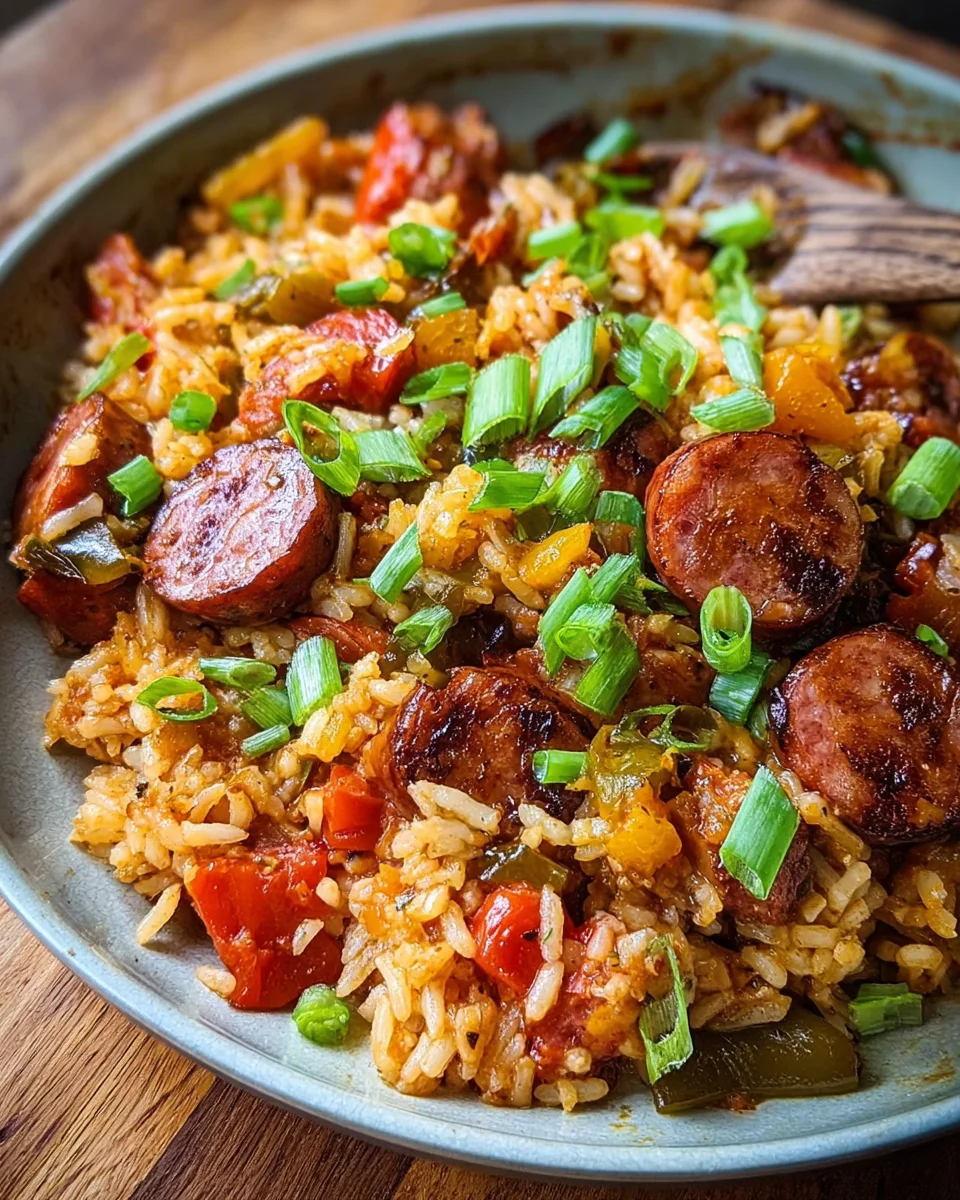 Cajun Sausage and Rice Skillet