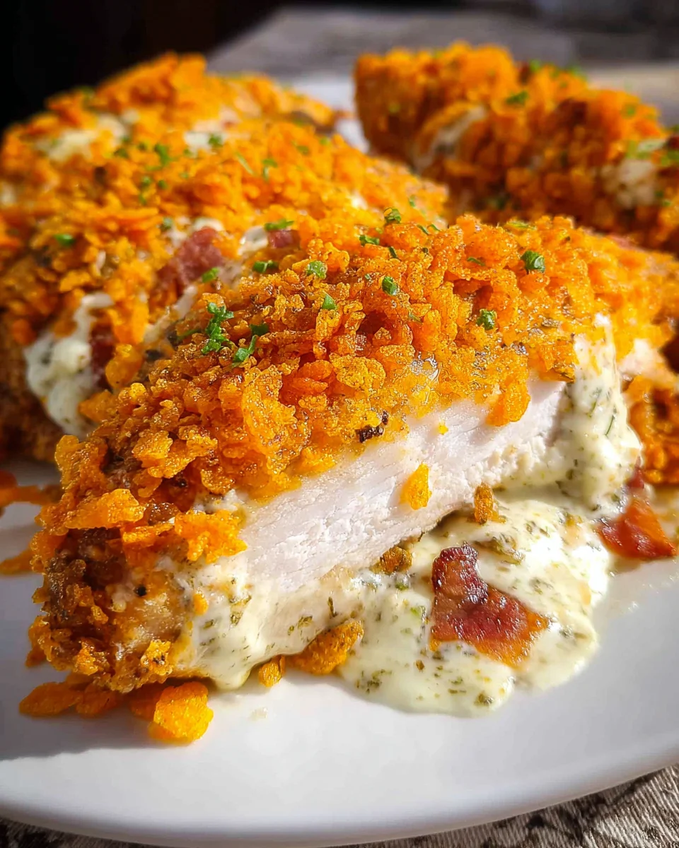 Cream Cheese and Bacon Stuffed Doritos Chicken