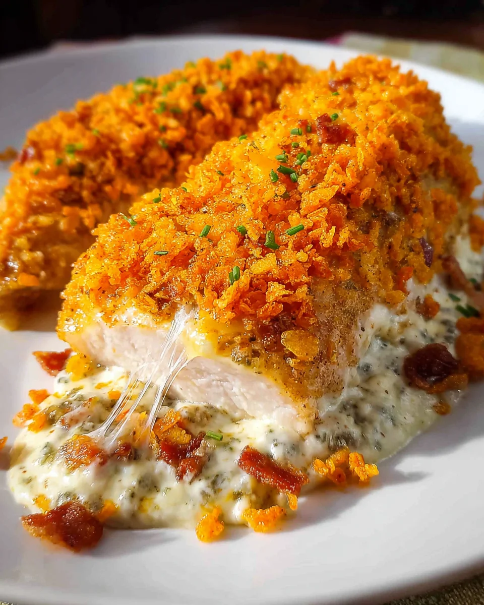 Cream Cheese and Bacon Stuffed Doritos Chicken 19 Cream