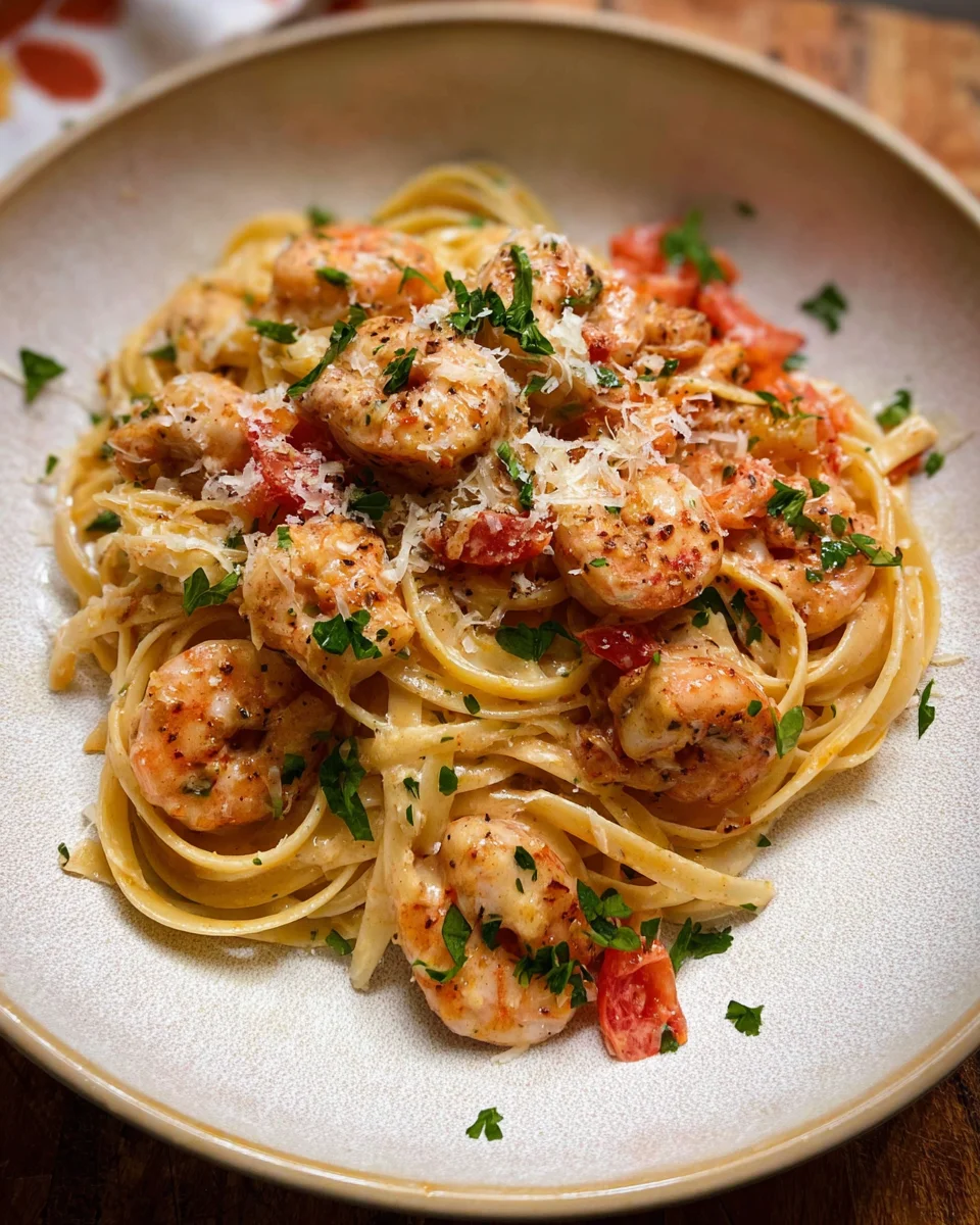 Creamy Cajun Shrimp pasta