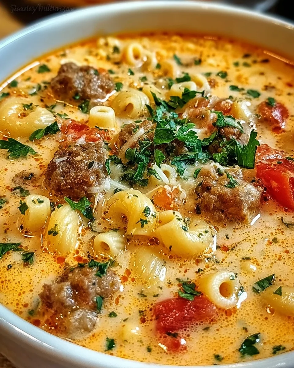 Creamy Parmesan Italian Sausage Ditalini Soup 22 Creamy
